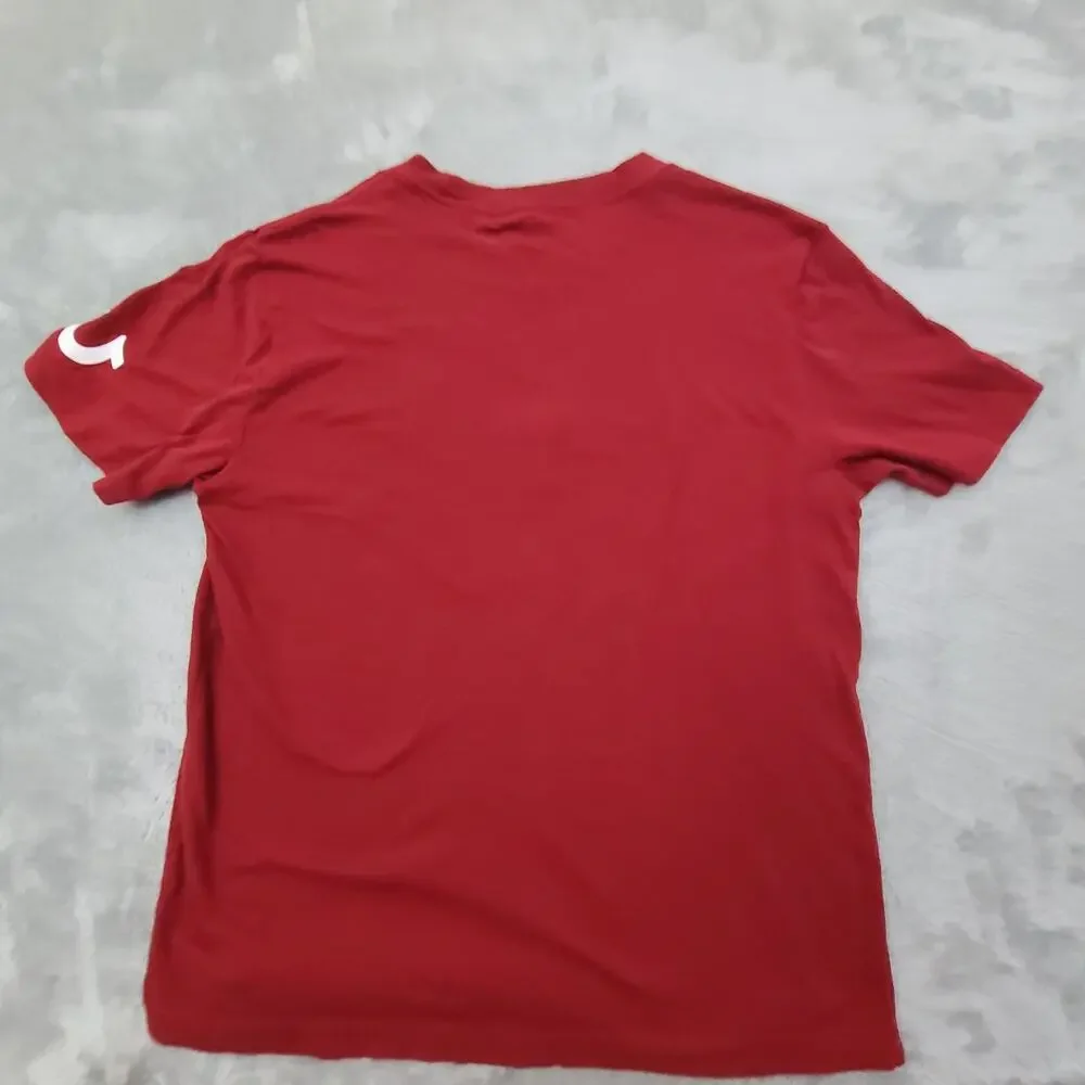 True Religion Shirt Mens Size‎ Large Red 02 Graphic Tee Casual Logo Adult